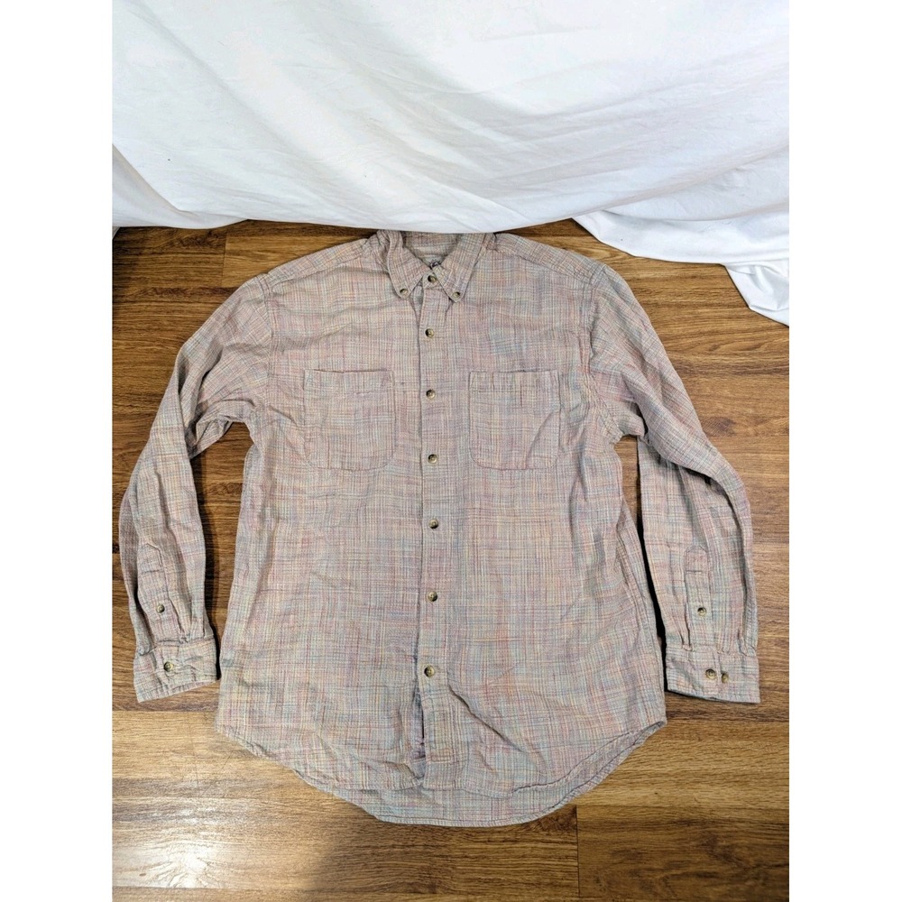 territory ahead mens button up xl Rainbow Plaid Textured Flaw